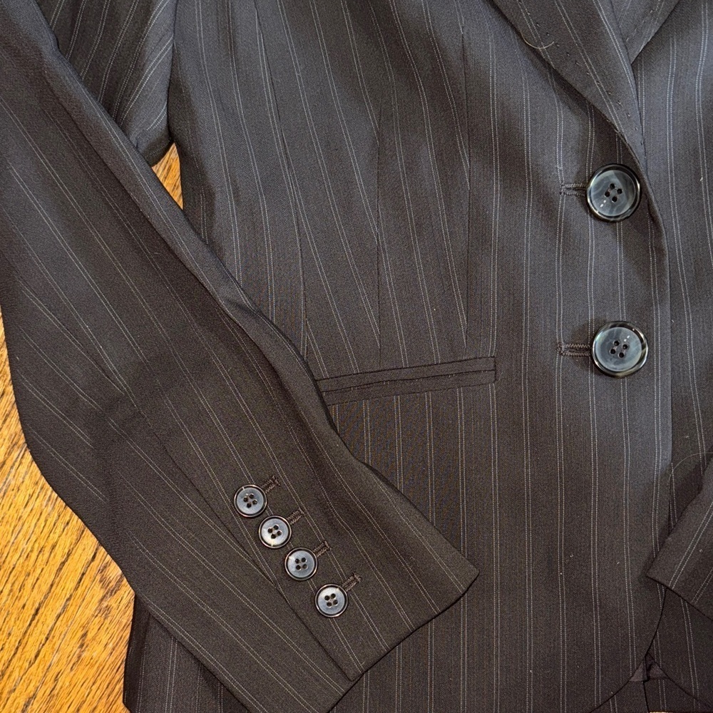 Ann Taylor Dark Pinstripe Blazer - Picture 4 of 7